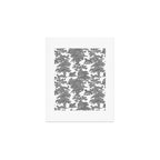 Toile de Jouy Vintage French Exotic Jungle Black & White Art Print Gallery Image 1