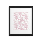 Toile de Jouy Vintage French Exotic Jungle Forest Baby Pink & White Framed Art Print Gallery Image 6