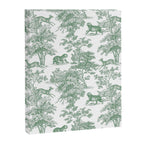 Toile de Jouy Vintage French Exotic Jungle Forest Green & White Canvas Print Gallery Image 8
