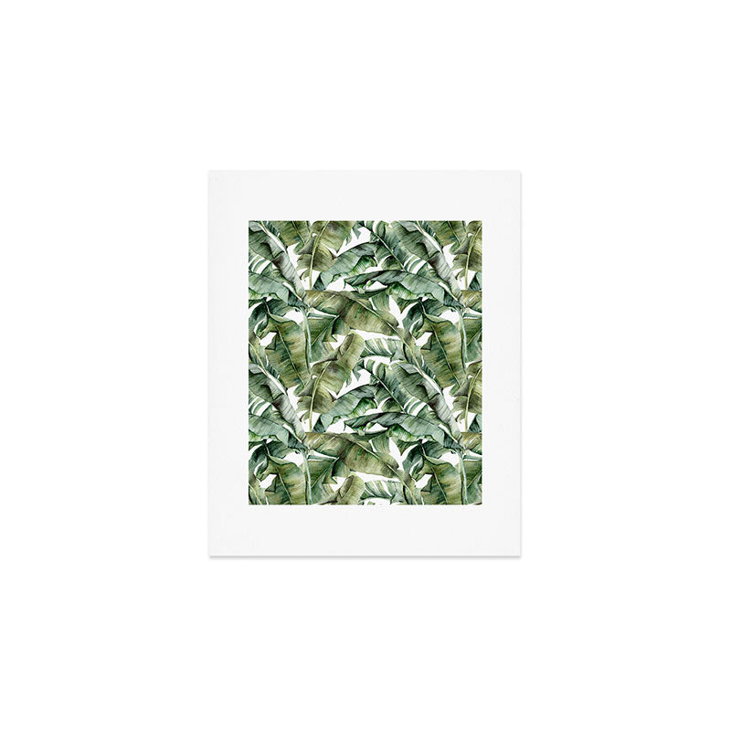 Tropical Banana Leaf Botanical Art Print Gallery Image 1