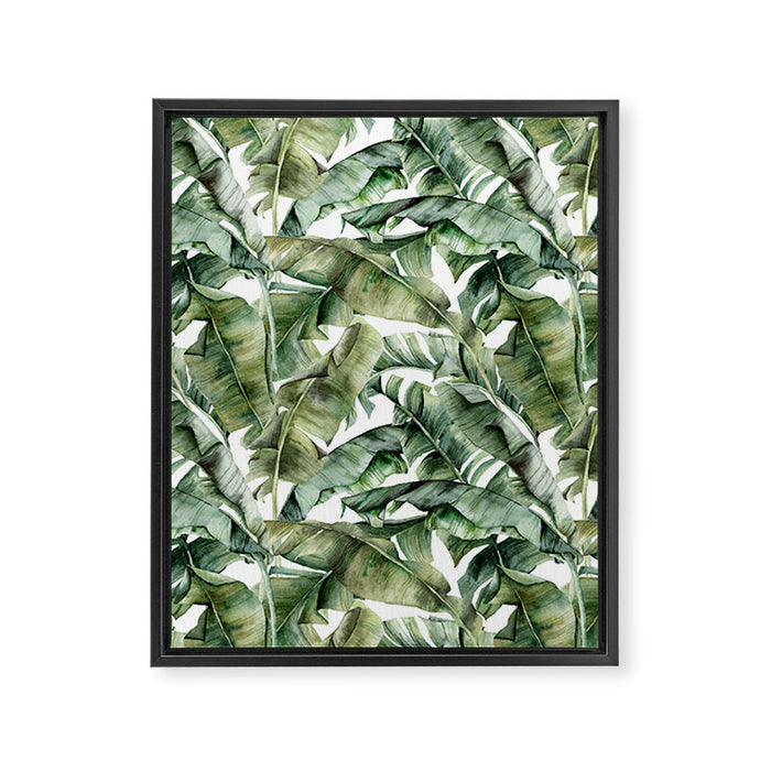 Tropical Banana Leaf Botanical Framed Canvas Print Gallery Image 1
