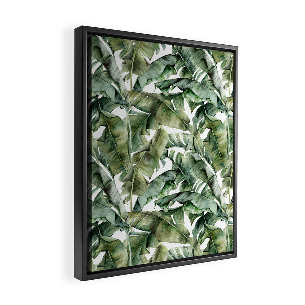 Tropical Banana Leaf Botanical Framed Canvas Print Gallery Image 2