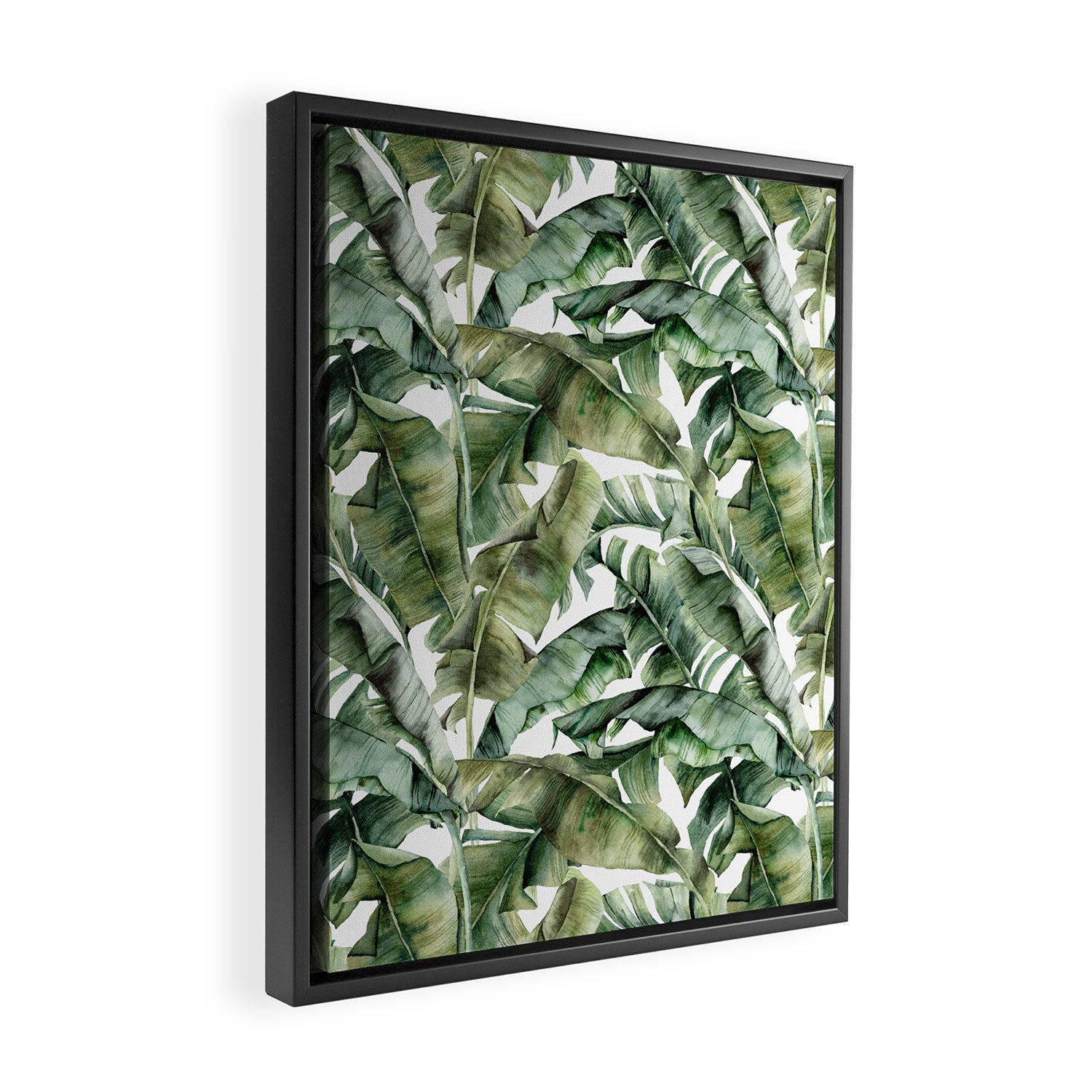 Tropical Banana Leaf Botanical Framed Canvas Print Gallery Image 2