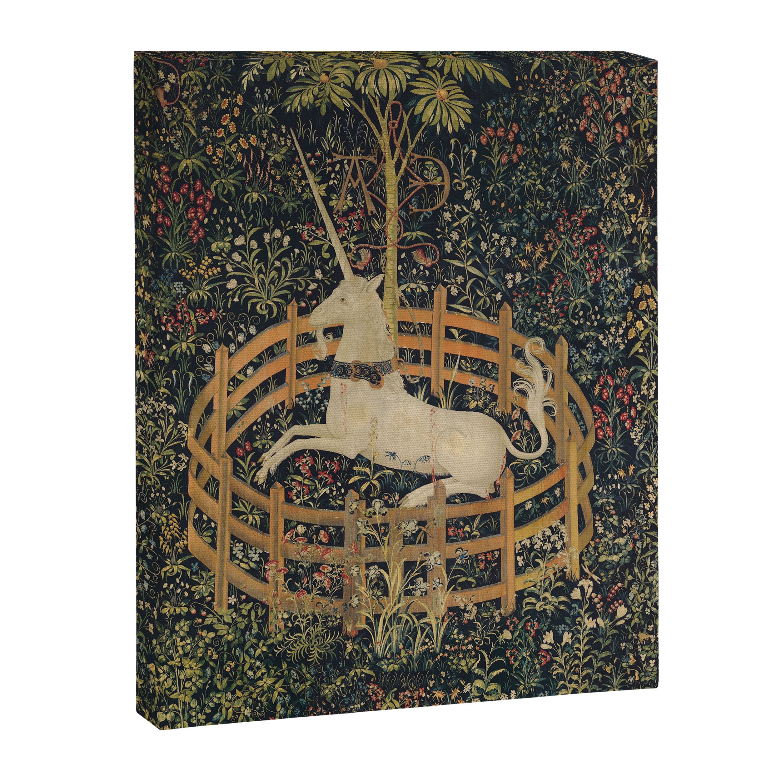 Unicorn In Captivity 'The Lady and the Unicorn' Medieval Tapestry Canvas Print Gallery Image 6
