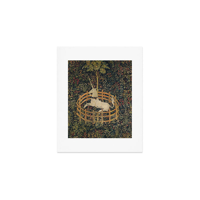Unicorn In Captivity 'The Lady and the Unicorn' Medieval Tapestry Art Print Gallery Image 1
