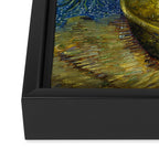 Vincent van Gogh Imperial Fritillaries in a Copper Vase 1887 (High Res & Restored Color Edit) Framed Canvas Print Gallery Image 3