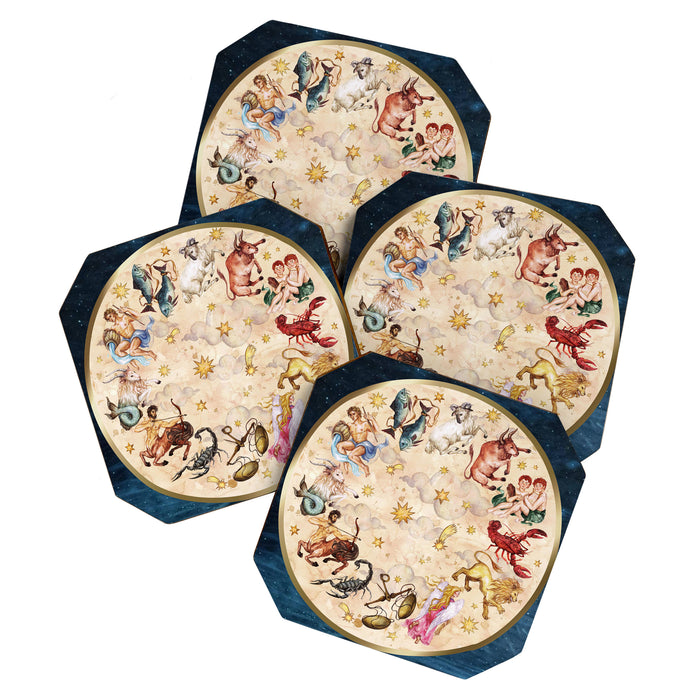 Vintage Astrology Zodiac Wheel Coaster Gallery Image 1