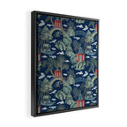 Vintage Chinoiserie Pagoda Bridge Garden Landscape Framed Canvas Print Gallery Image 2