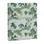 Vintage Chinoiserie Summer Pagoda Bridge Garden Landscape Canvas Print Gallery Image 8