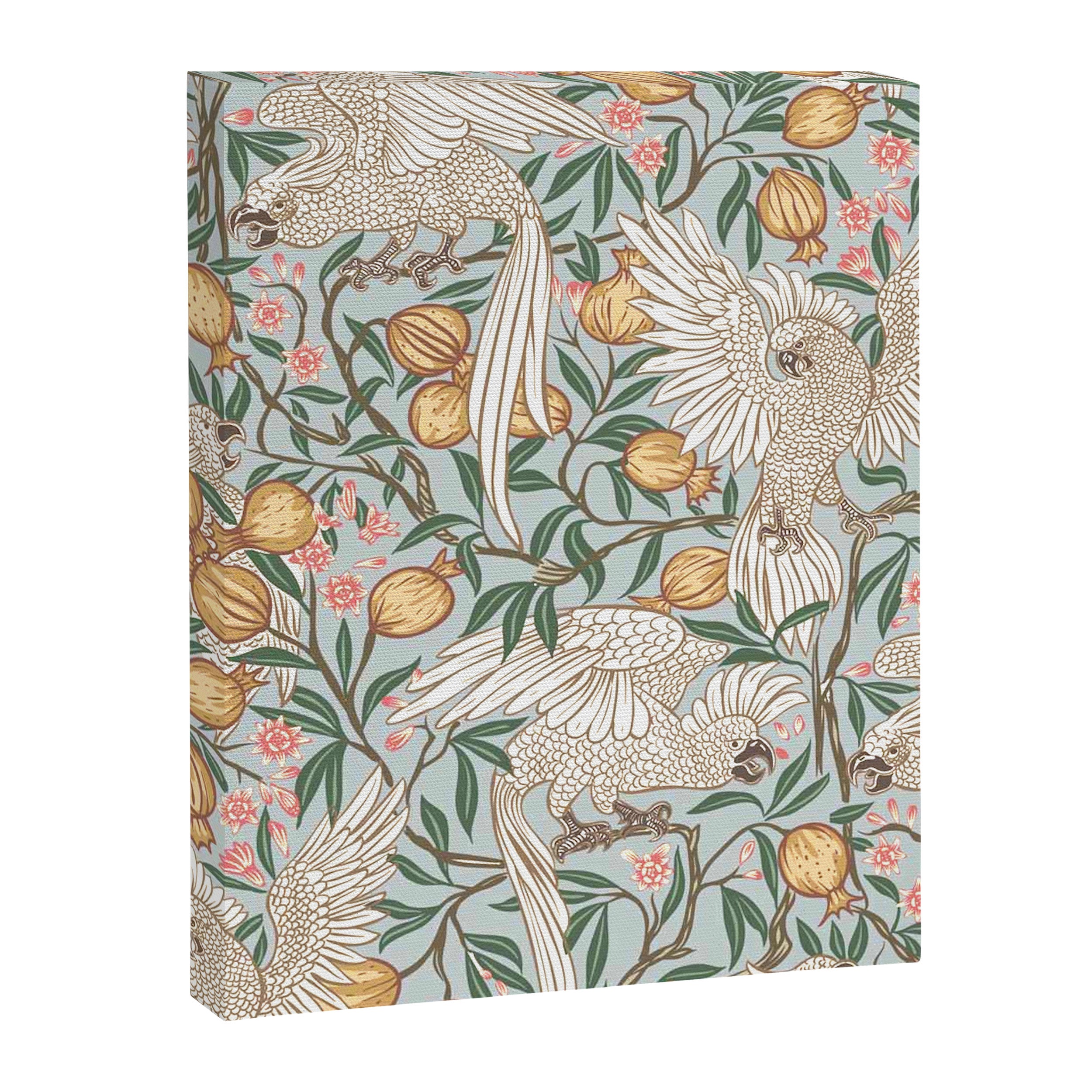 Walter Crane Parakeets Arts & Crafts Design Pale Blue Canvas Print Gallery Image 8