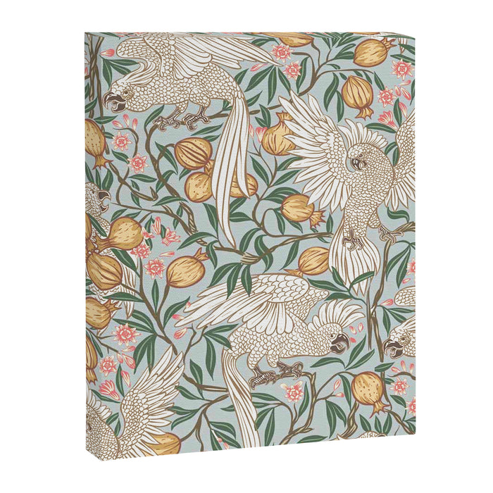 Walter Crane Parakeets Arts & Crafts Design Pale Blue Canvas Print Gallery Image 1