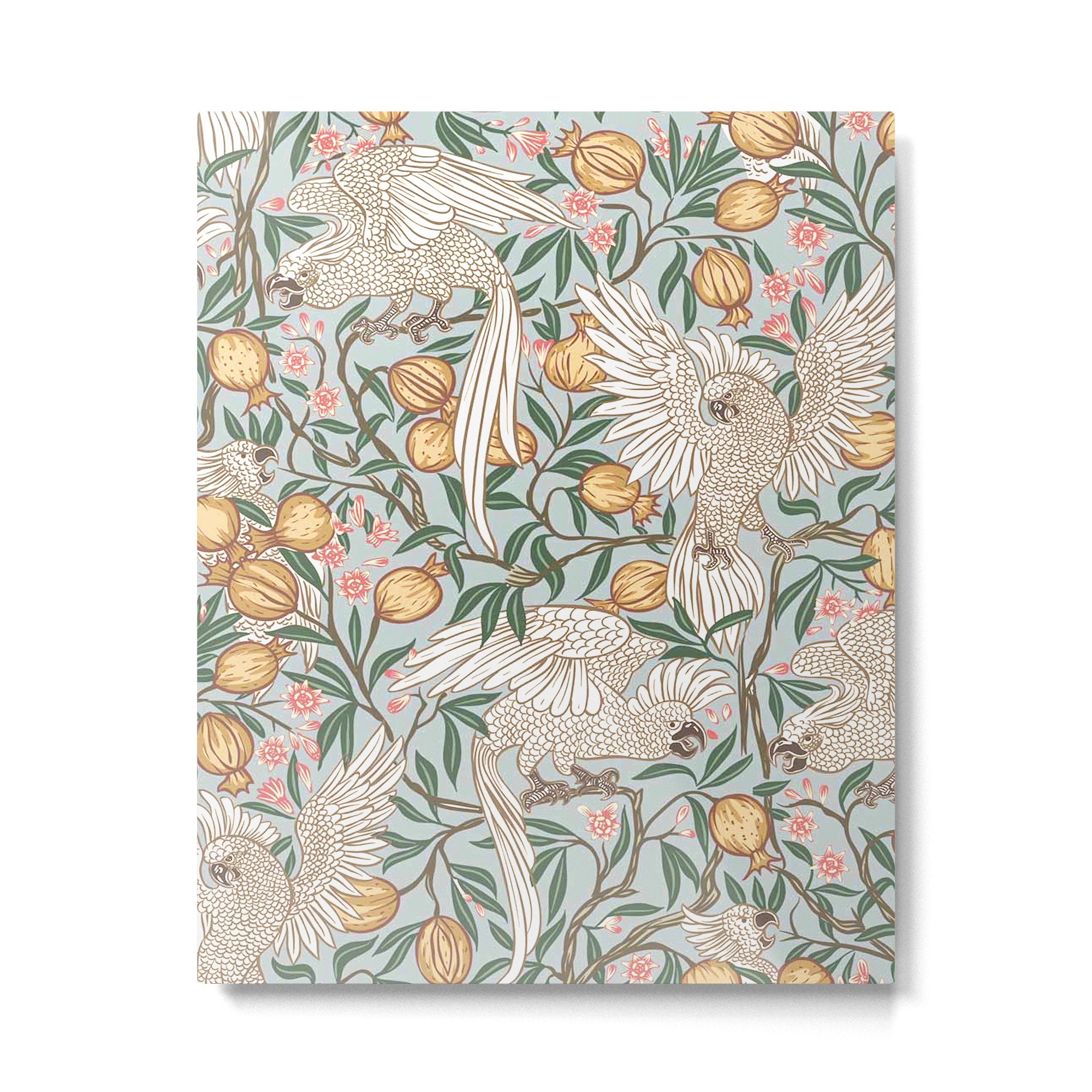 Walter Crane Parakeets Arts & Crafts Design Pale Blue Metal Print Gallery Image 6