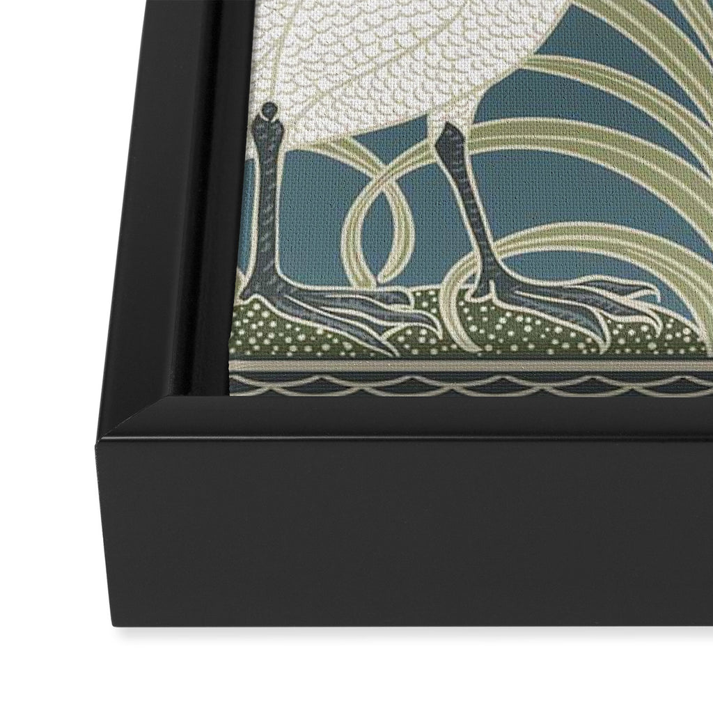 Walter Crane Swans Rush and Iris Vintage Swan Design Framed Canvas Print Gallery Image 3