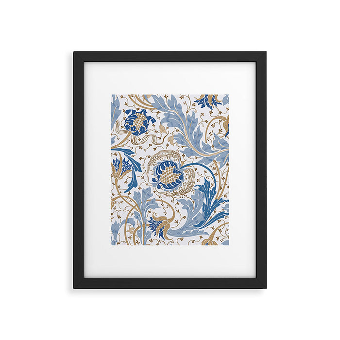 Walter Crane Teazle Art Nouveau Powder Blue Framed Art Print Gallery Image 1