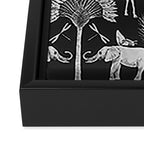 Whimsical African Safari Pattern Framed Canvas Print Gallery Image 3
