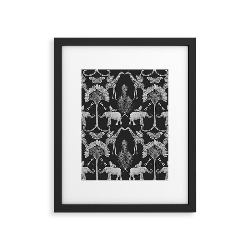 Whimsical African Safari Pattern Framed Art Print Gallery Image 6