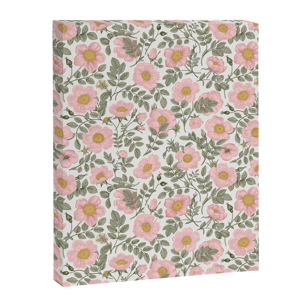 Wild Roses Cottage Garden Summer Floral Pattern Canvas Print Gallery Image 8