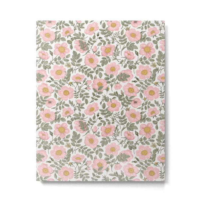 Wild Roses Cottage Garden Summer Floral Pattern Metal Print Gallery Image 1