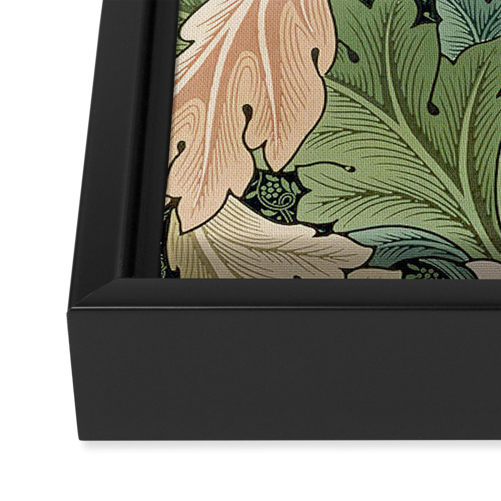 William Morris Acanthus Forest Green Framed Canvas Print Gallery Image 3