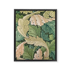 William Morris Acanthus Forest Green Framed Canvas Print Gallery Image 6