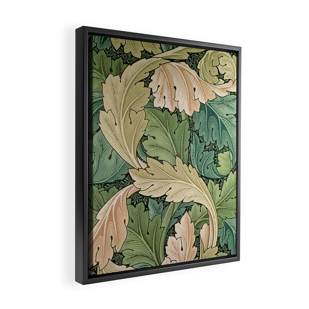 William Morris Acanthus Forest Green Framed Canvas Print Gallery Image 2