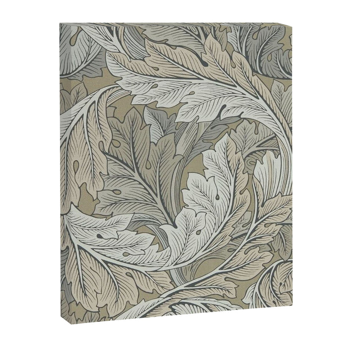 William Morris Acanthus Leaves Manilla Stone Vintage Pattern Canvas Print Gallery Image 1