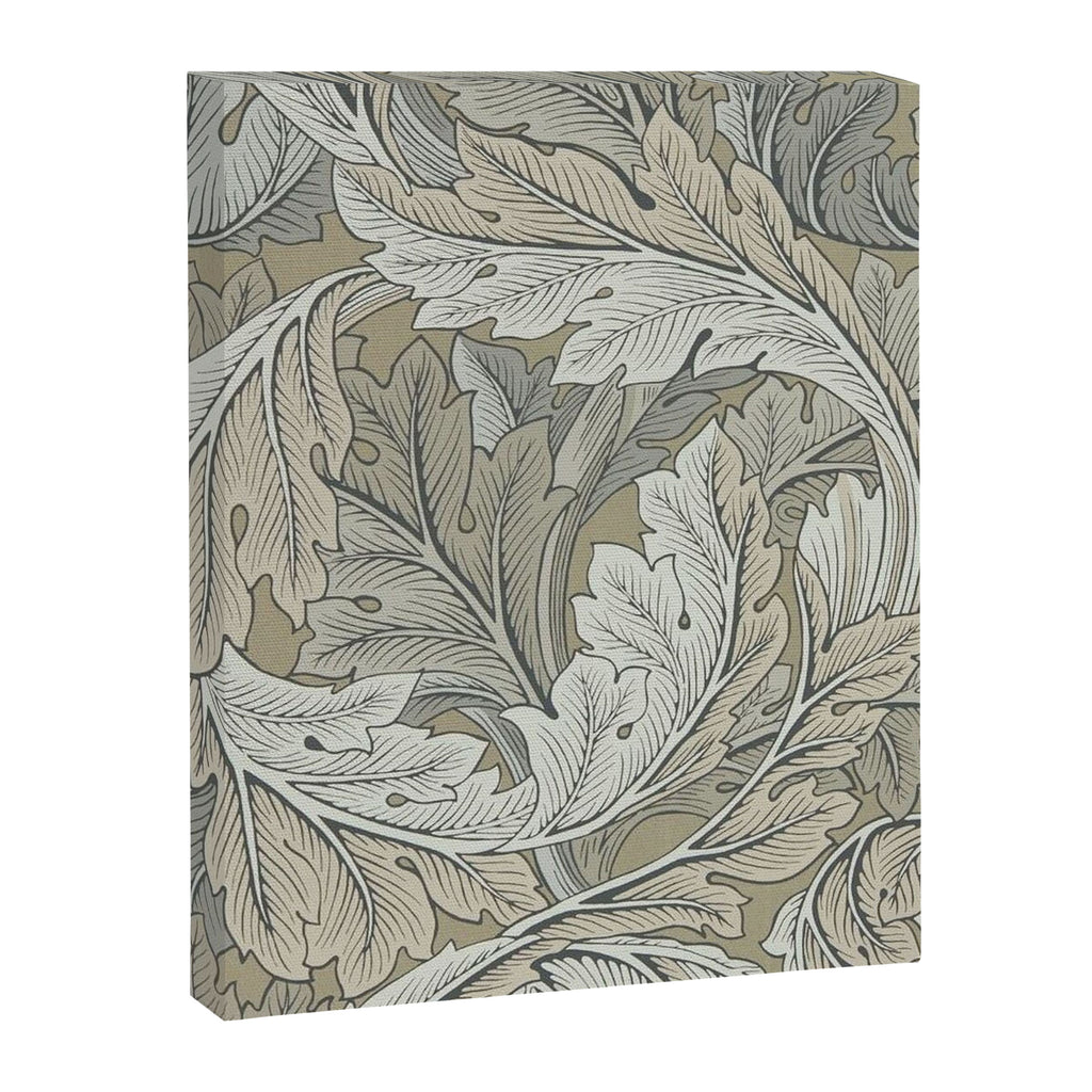 William Morris Acanthus Leaves Manilla Stone Vintage Pattern Canvas Print Gallery Image 8