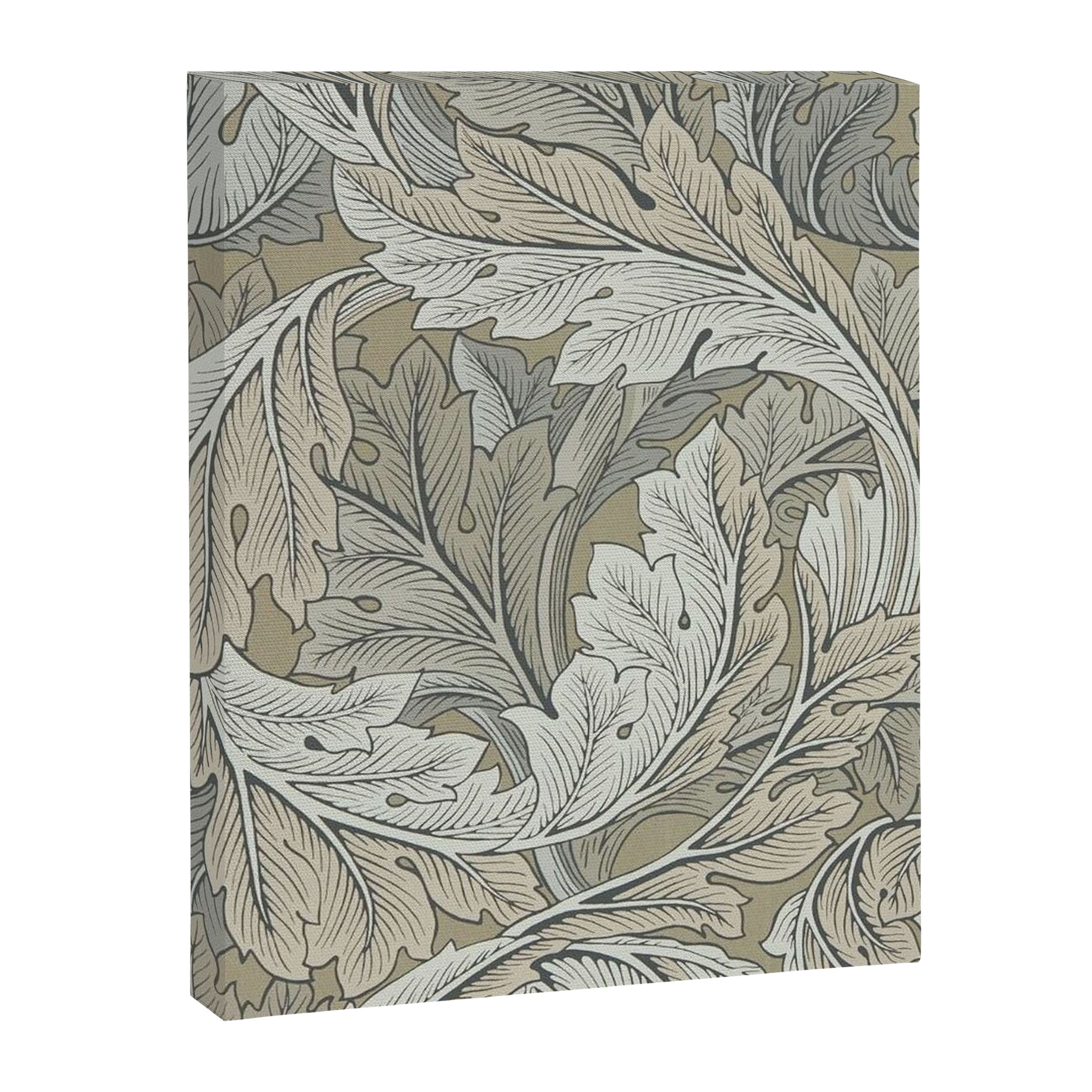William Morris Acanthus Leaves Manilla Stone Vintage Pattern Canvas Print Gallery Image 8