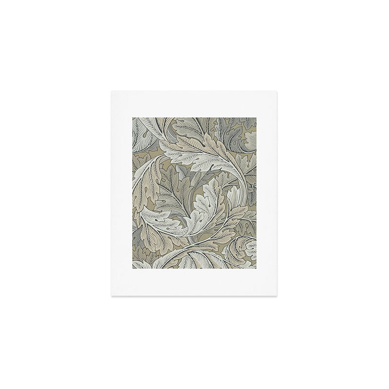 William Morris Acanthus Leaves Manilla Stone Vintage Pattern Art Print Gallery Image 1