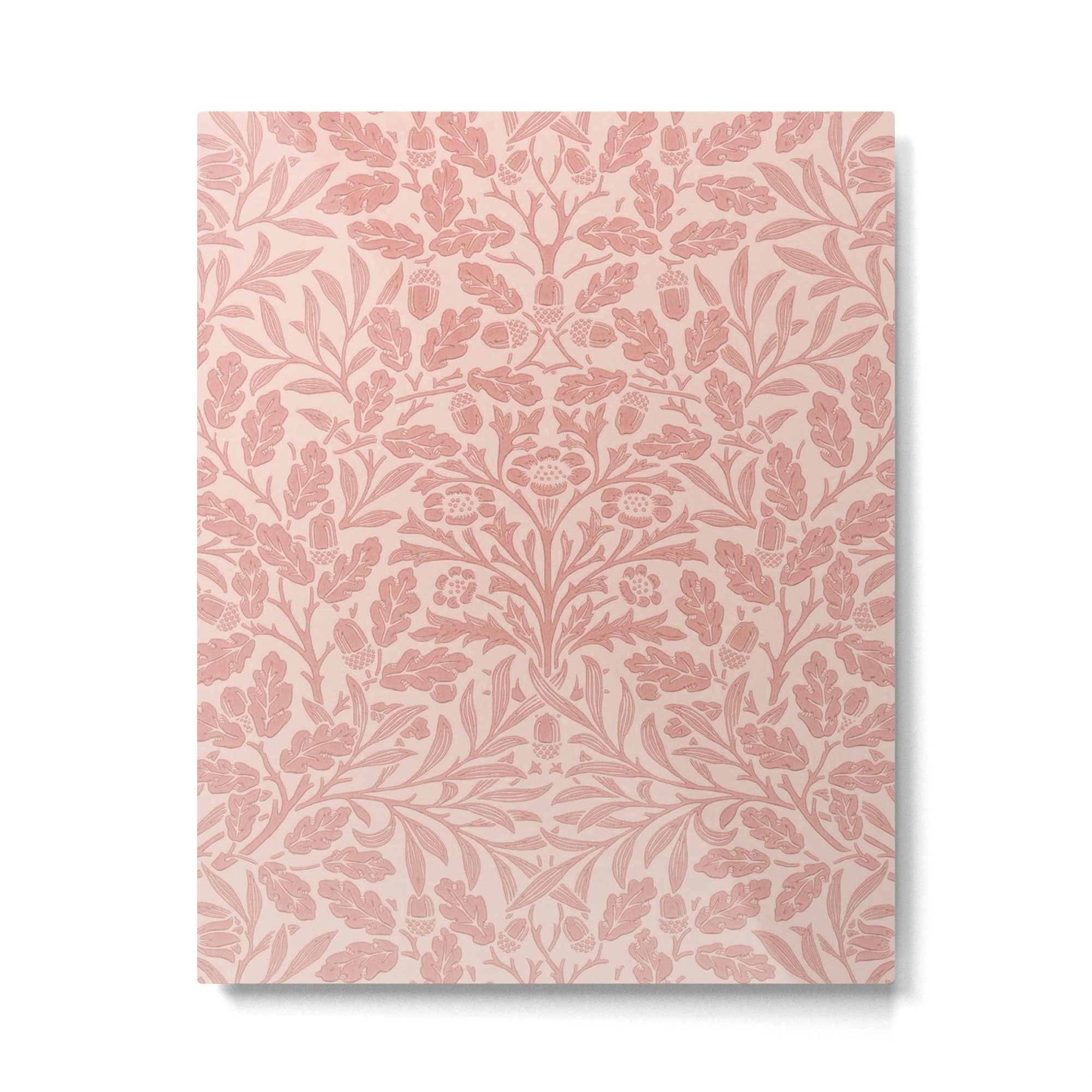 William Morris Acorn Pastel Rose Pink Metal Print Gallery Image 6