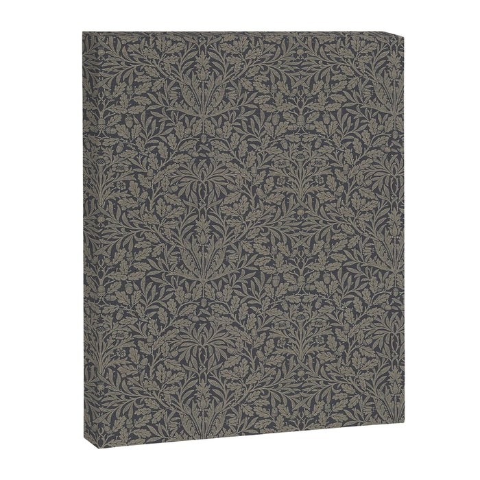 William Morris Acorn Pure Charcoal Gilver Canvas Print Gallery Image 1