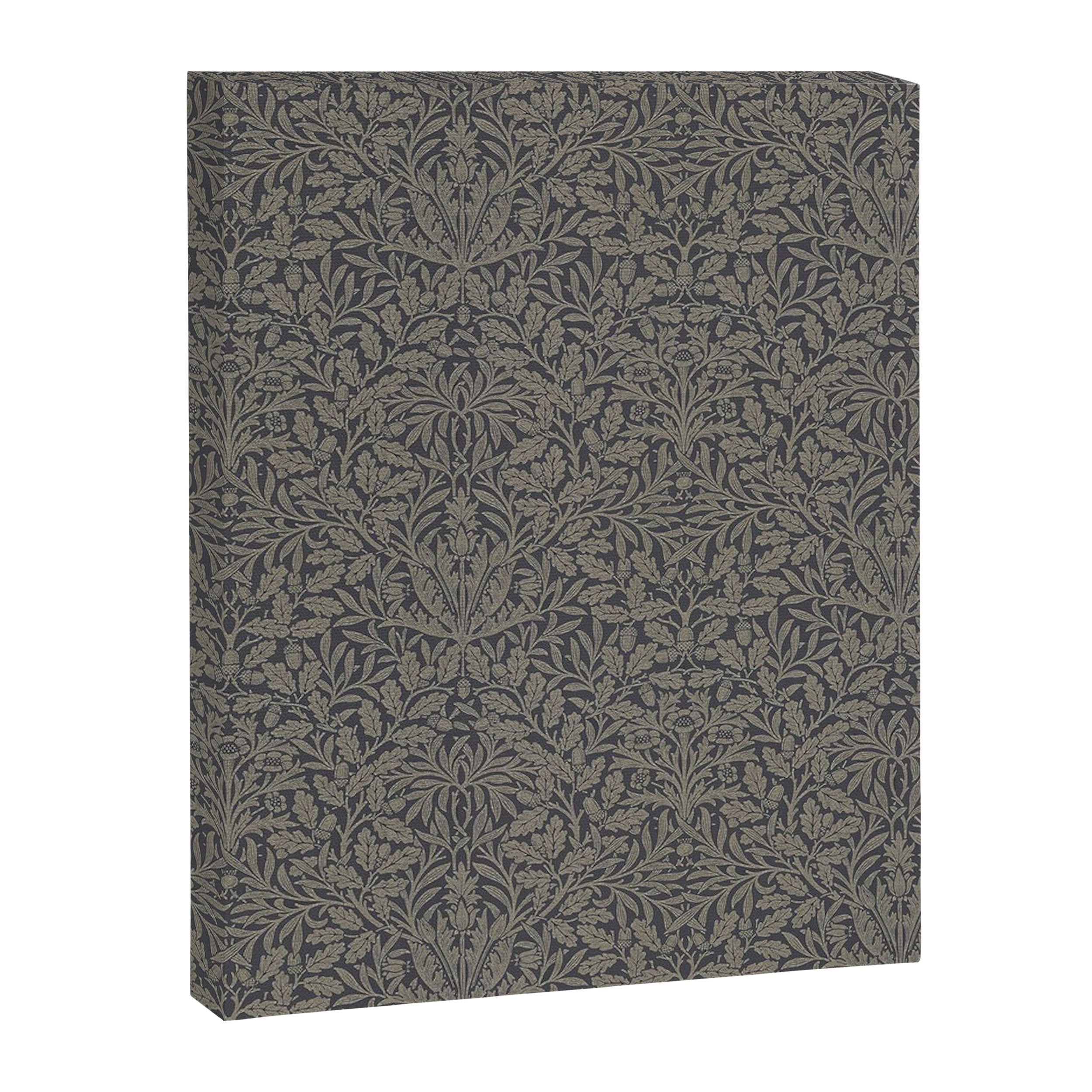 William Morris Acorn Pure Charcoal Gilver Canvas Print Gallery Image 8