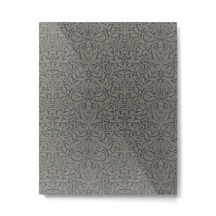 William Morris Acorn Pure Charcoal Gilver Metal Print Gallery Image 1