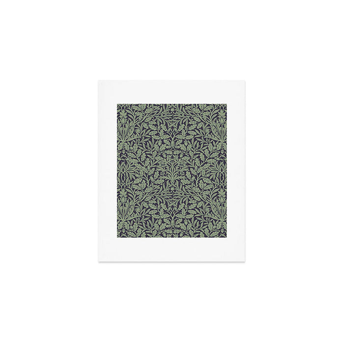 William Morris Acorn Pure Ink Green Art Print Gallery Image 1