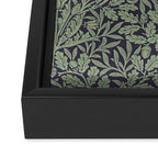 William Morris Acorn Pure Ink Green Framed Canvas Print Gallery Image 3