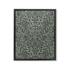 William Morris Acorn Pure Ink Green Framed Canvas Print Gallery Image 8