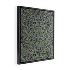 William Morris Acorn Pure Ink Green Framed Canvas Print Gallery Image 2