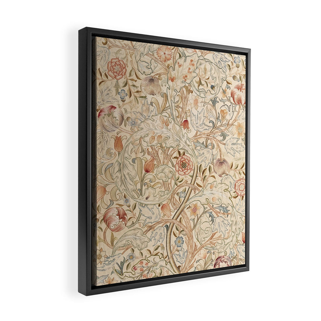 William Morris Antique Acanthus Portiere Pastel Floral Pattern Framed Canvas Print Gallery Image 2