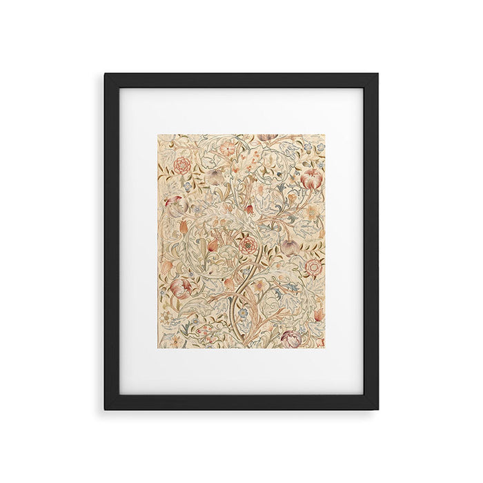 William Morris Antique Acanthus Portiere Pastel Floral Pattern Framed Art Print Gallery Image 1