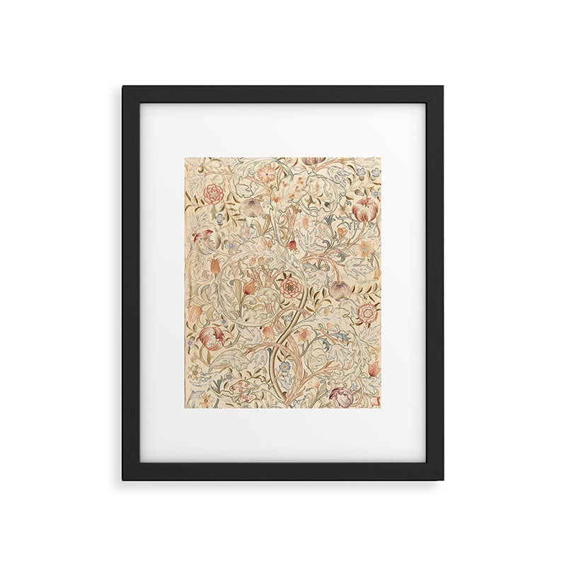 William Morris Antique Acanthus Portiere Pastel Floral Pattern Framed Art Print Gallery Image 5