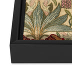 William Morris Antique Honeysuckle Embroidery Framed Canvas Print Gallery Image 3