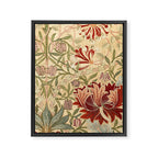 William Morris Antique Honeysuckle Embroidery Framed Canvas Print Gallery Image 8