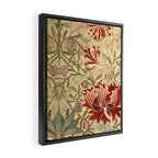 William Morris Antique Honeysuckle Embroidery Framed Canvas Print Gallery Image 2