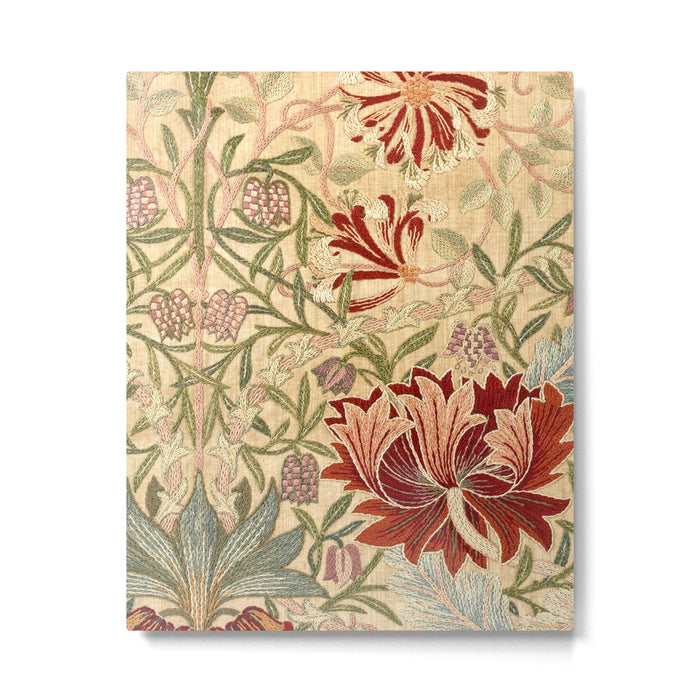William Morris Antique Honeysuckle Embroidery Metal Print Gallery Image 1