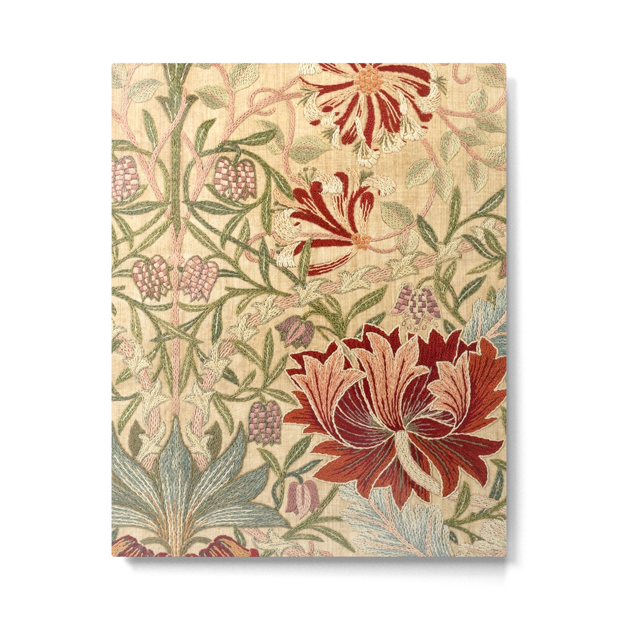 William Morris Antique Honeysuckle Embroidery Metal Print Gallery Image 6