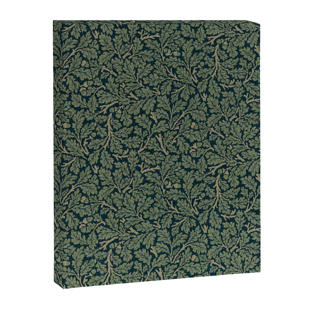 William Morris Antique Oak Leaf Teal Slate Canvas Print Gallery Image 8