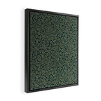 William Morris Antique Oak Leaf Teal Slate Framed Canvas Print Gallery Image 2