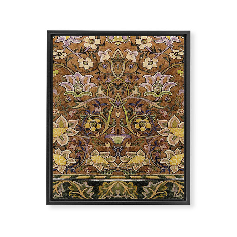 William Morris Antique Redcar Persian Floral Framed Canvas Print Gallery Image 6