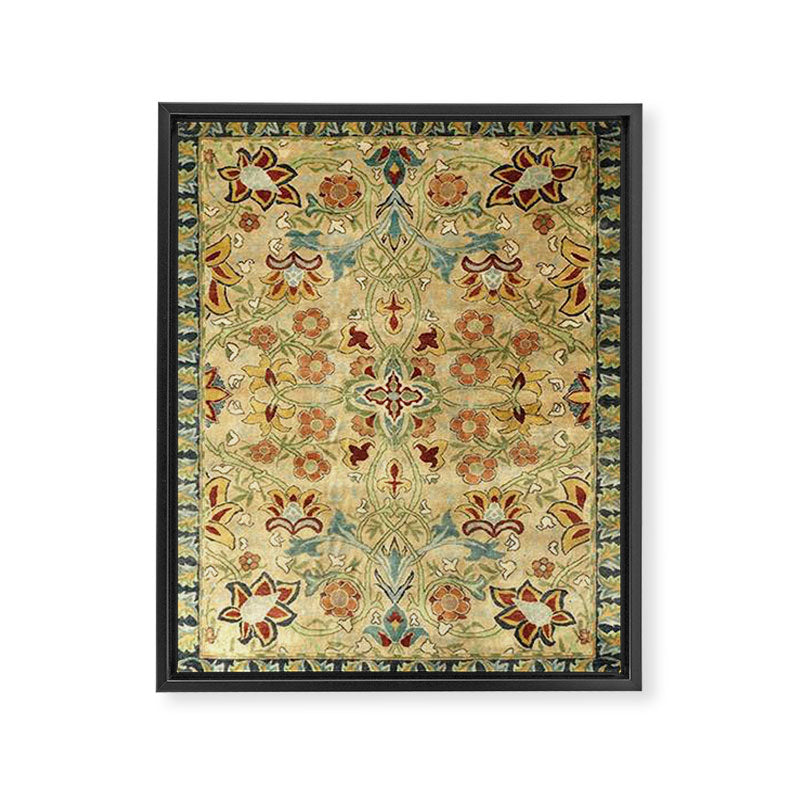 William Morris Antique Redcar Persian Floral Framed Canvas Print Gallery Image 6
