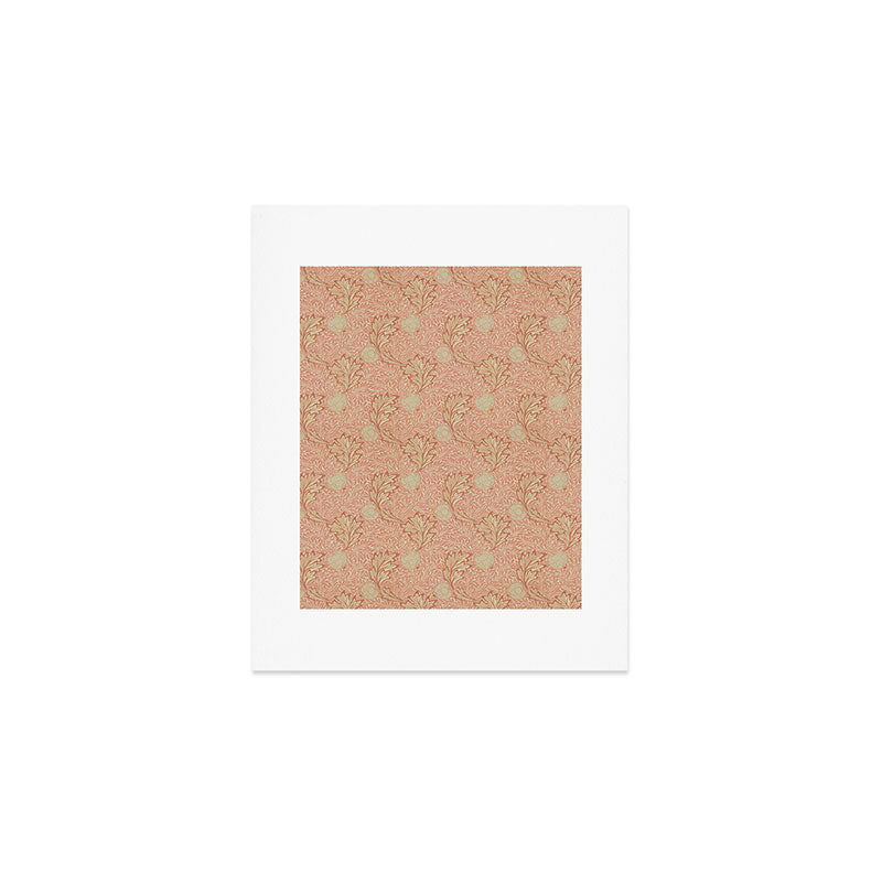William Morris Apple Red Rust Gold Pattern Art Print Gallery Image 1
